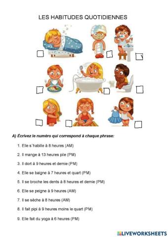 Les habitudes quotidiennes