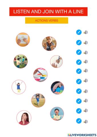 Actions Verbs (school)