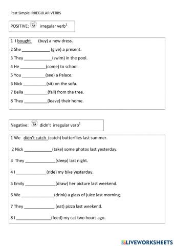 Past Simple Irregular verbs 3