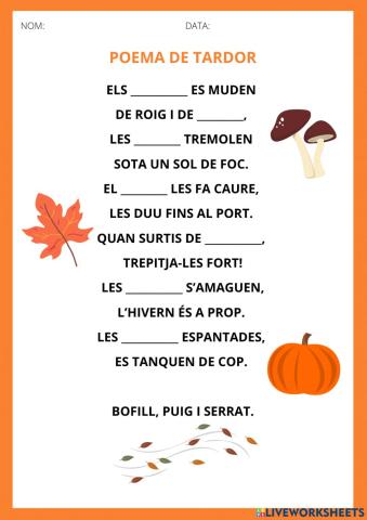 Poema de la tardor