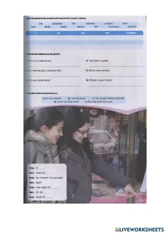 Plurals. My Clothes.