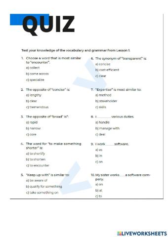 Lesson 1 -Jobs in IT- Final Quiz