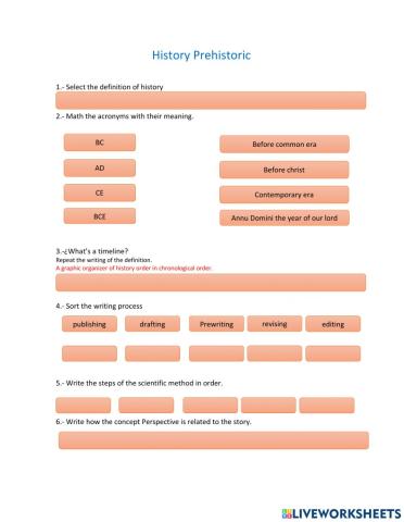 History prehistory part 1