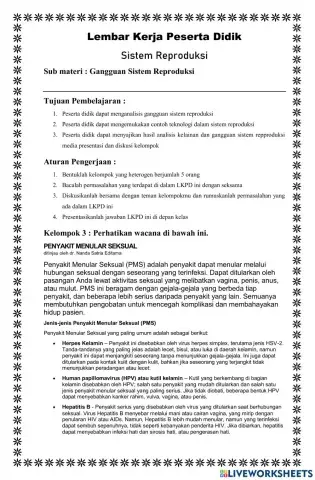 LKPD Gangguan Sistem Reproduksi kel 3
