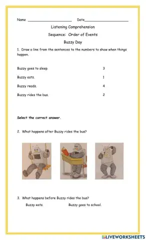 Sequence: Order of Events