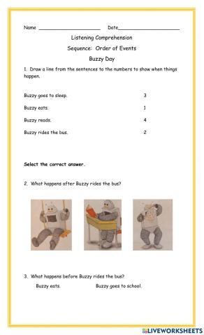 Sequence: Order of Events