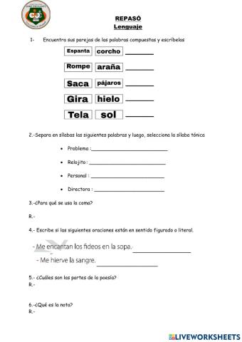 Repaso lenguajes 3trimestre