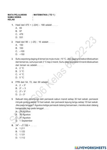 Matematika tatihan to