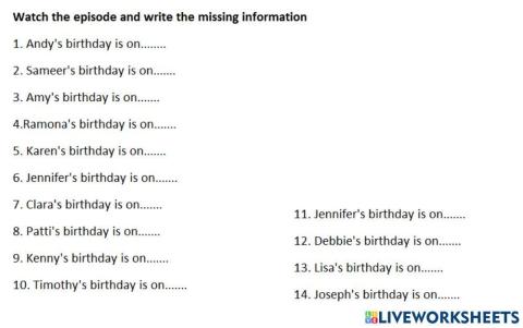 When's your birthday