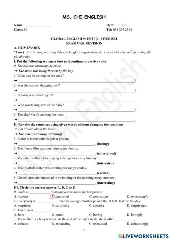 Viet Teacher-S9-Week 10-Unit 3-Gram revision