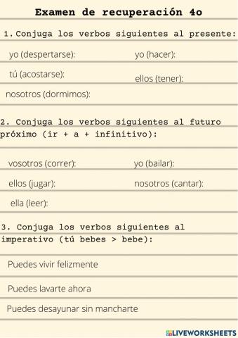 Examen recuperaciòn 4ème