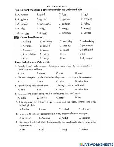 Lop 8- review unit 1-3