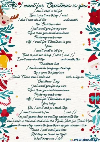 All I want for Christmas is you