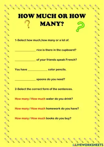 How Many or How Much