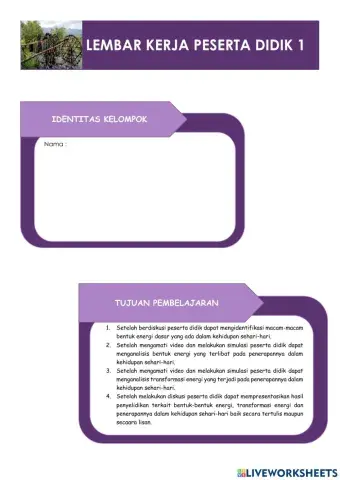 Bentuk-bentuk Energi dan perubahannya