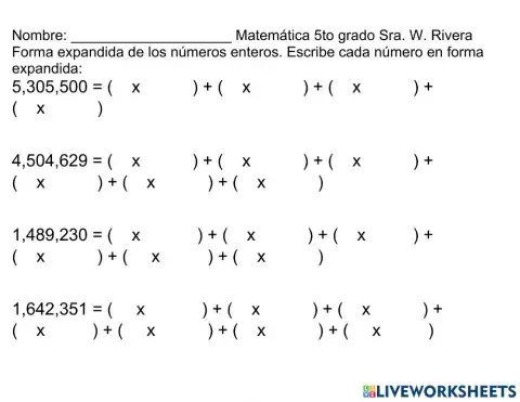 Escribir en forma desarrollada (expandida)