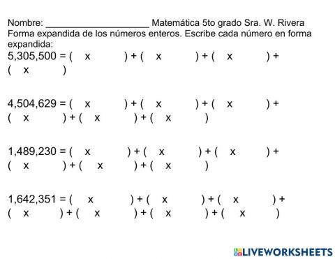 Escribir en forma desarrollada (expandida)