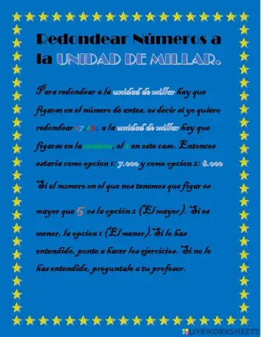 Redondeo a la UNIDAD DE MILLAR