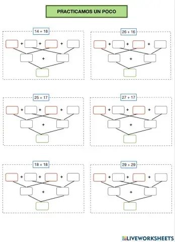 Sumas con llevadas por descomposición