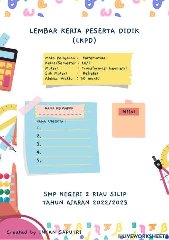 Lkpd refleksi 1