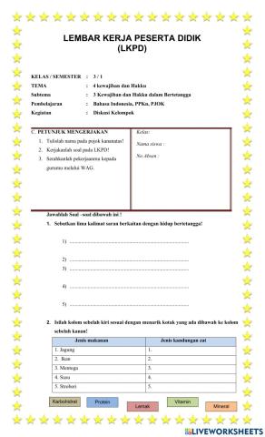 Lkpd ipa hubungan makanan dengan kesehatan