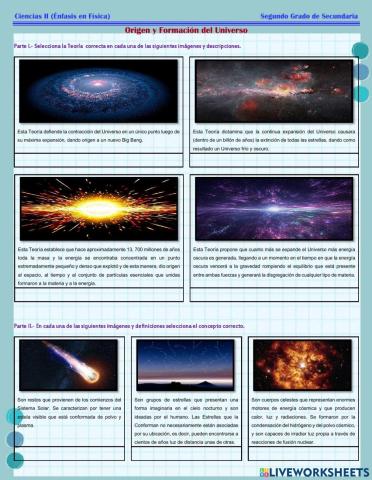 ESG127 Ciencias 2 - Origen y formación del Universo