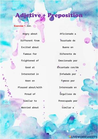 Adjetive + Preposition