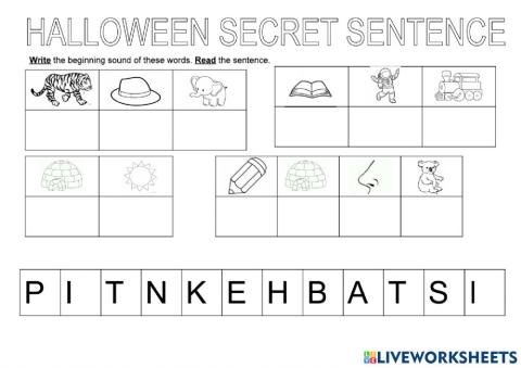 Halloween secret sentence