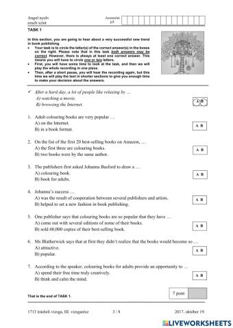 Érettségi 2017 október emelt nyelvhelyesség