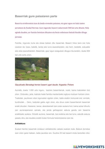 Baserriak gure paisaiaren parte