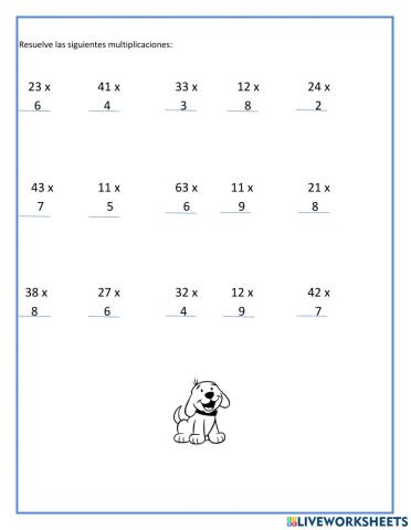 Multiplicación por una cifra