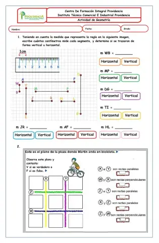 Rectas paralelas y perpendiculares - Tercero