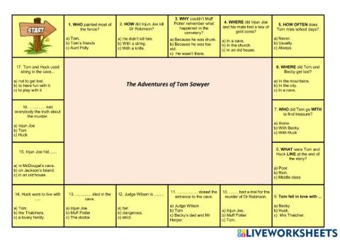 The Adventures of Tom Sawyer Boardgame & Quizz