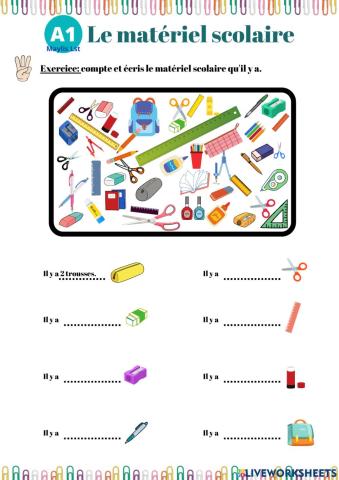 Le matériel scolaire