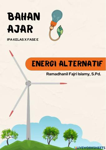 Bahan Ajar dan LKPD Energi Alternatif