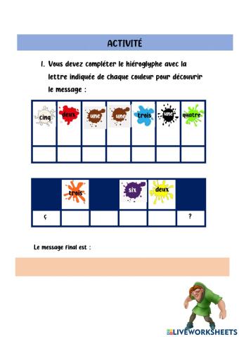 Les couleurs et numéros