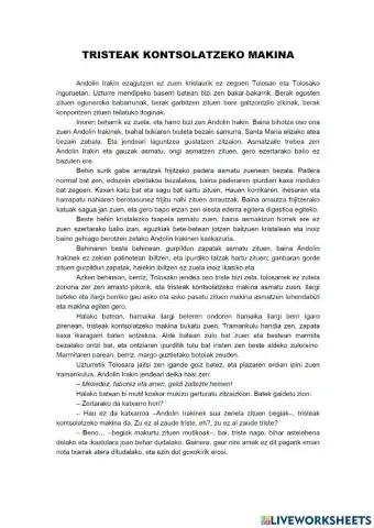 Tristeak kontsolatzeko makina