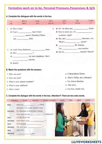 AET to be, pronouns & Q-A