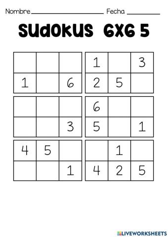 Sudoku 6x6 .5