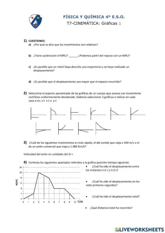 CINEMÁTICA: Gráficas