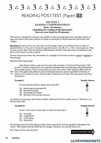 Reading post-test aptis