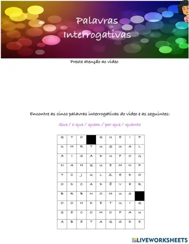 Palavras Interrogativas