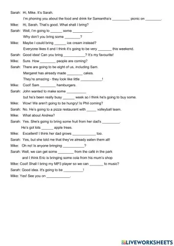 Hp unit 6 a picnic listening