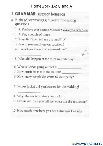 1A Upper Intermediate