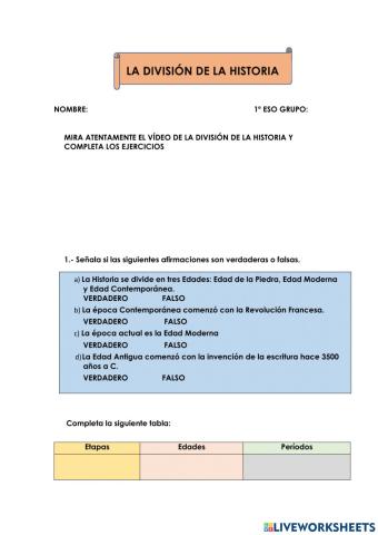 Las Edades de la Historia