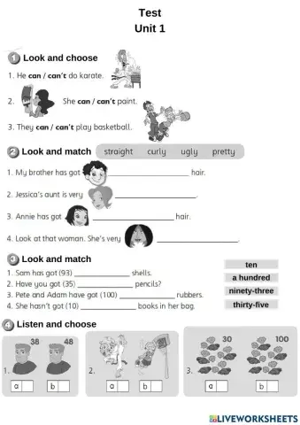 Smart Junior 3 Test Unit 1