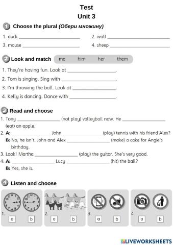 Smart Junior 3 Test Unit 3