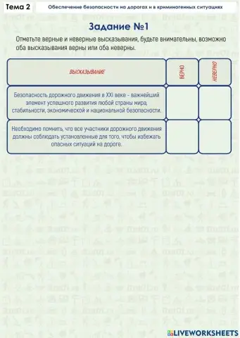 Задание ОБЖ 2.1