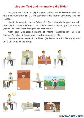 Während des Tages machen