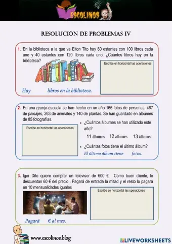 Matemáticas 5º. Resolución de problemas IV
